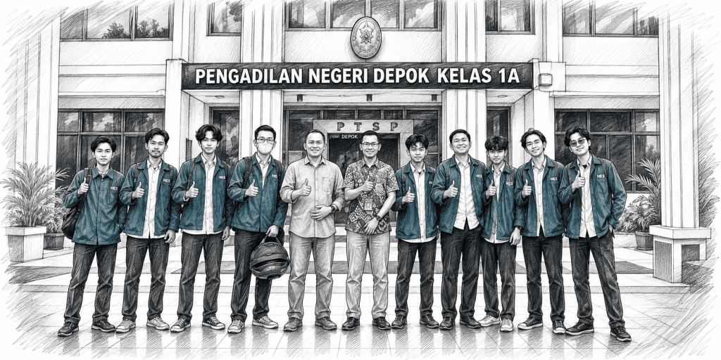 Belajar Hukum Tidak Hanya di Kelas: Mahasiswa HES IAI SEBI Kunjungi Pengadilan Negeri Depok dan Saksikan Langsung Sidang Pidana