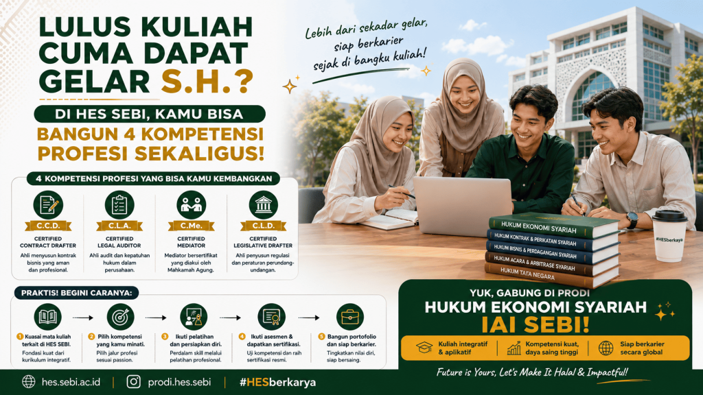 Lulus Kuliah Cuma Dapat Gelar S.H.? Sebenarnya, Kamu Bisa Bangun Empat Kompetensi Profesi Sekaligus Sejak di Bangku Kuliah