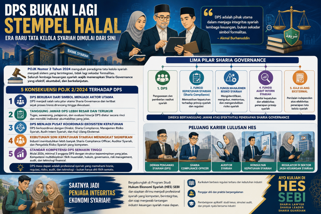 DPS Bukan Lagi Stempel Halal: Lima Konsekuensi Besar POJK 2/2024 dan Saatnya HES Mencetak Penjaga Integritas Keuangan Syariah